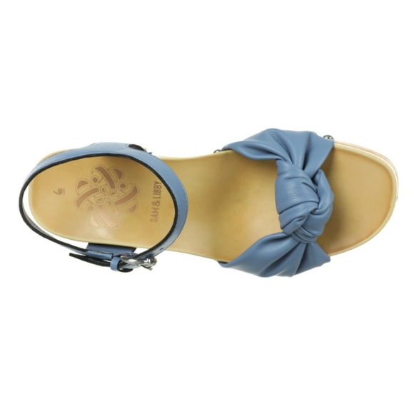 Sam & Libby Women's Cassica Wood Sandal Size 8 - Picture 3 of 6